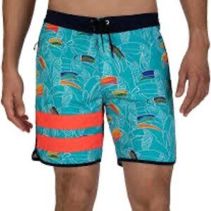 Hurley Phantom Block Pary Toucan Board Shorts 36
